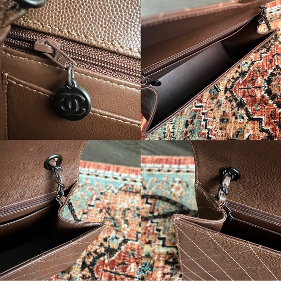 Chanel Classic Vintage Jumbo Brown Caviar Single Flap Bag - Picture 10 of 11